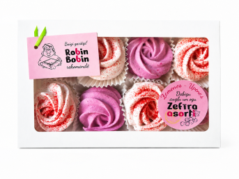 Зефирный микс (клубнично-черносмородиновый) 8pcs