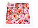 Зефирный микс (клубнично-черносмородиновый) 16pcs 